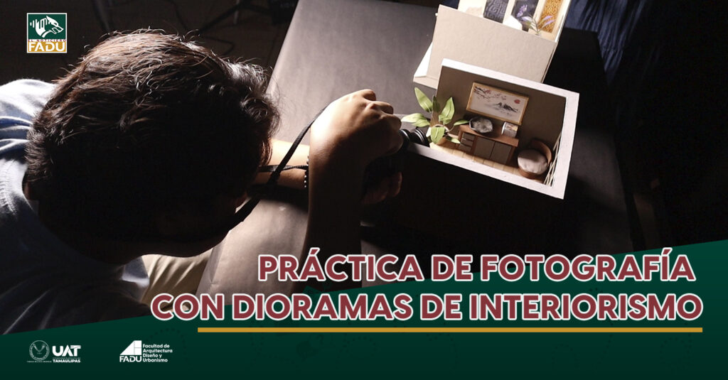 Práctica de fotografía con dioramas de interiorismo