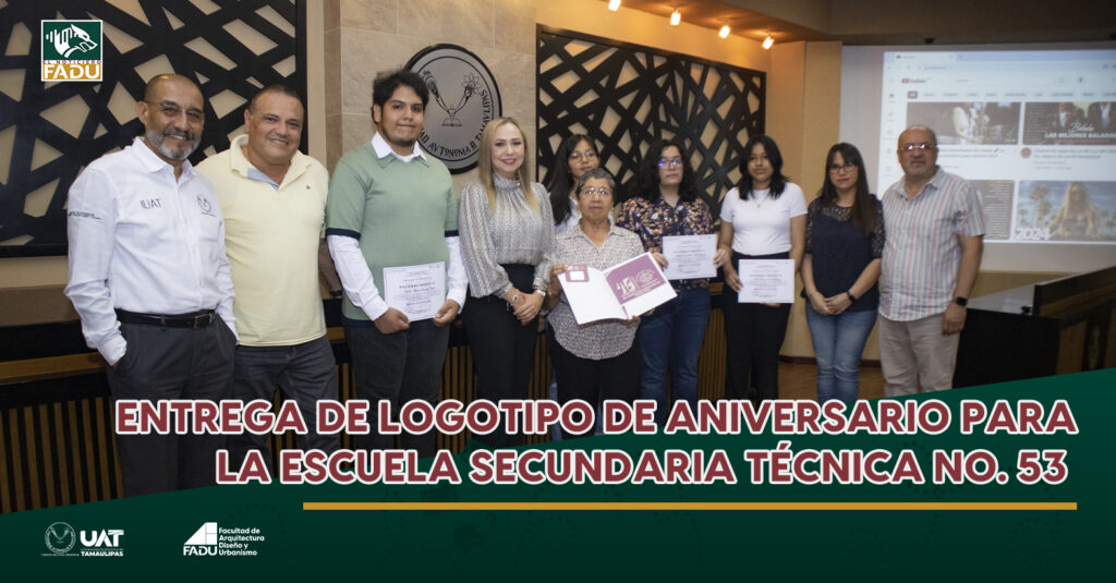 Entrega de logotipo de aniversario para la Escuela Secundaria Técnica No. 53